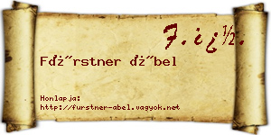 Fürstner Ábel névjegykártya